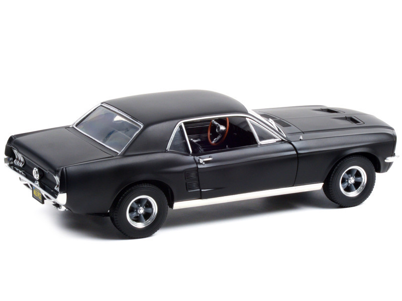 1/18 Greenlight 1967 Ford Mustang Coupe Matt Black (Adonis Creed's) "Creed" (2015) Movie Diecast Car Model