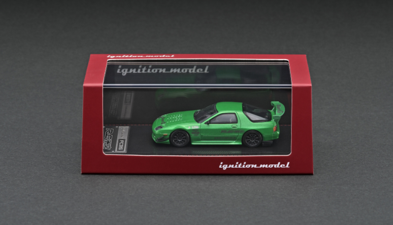 1/64 Ignition Model Mazda RX-7 (FC3S) RE Amemiya Green Metallic Diecast Car Model