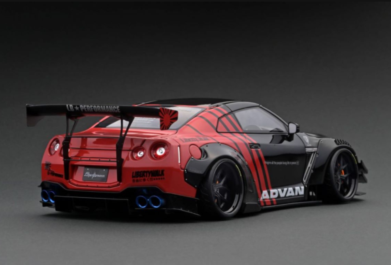 1/18 Ignition Model LB-WORKS Nissan GT-R R35 type 2 Black/Red