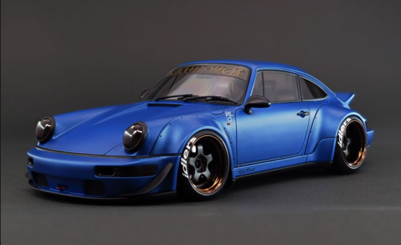  1/18 Ignition Model Porsche RWB 964 Matte Blue Resin Car Model