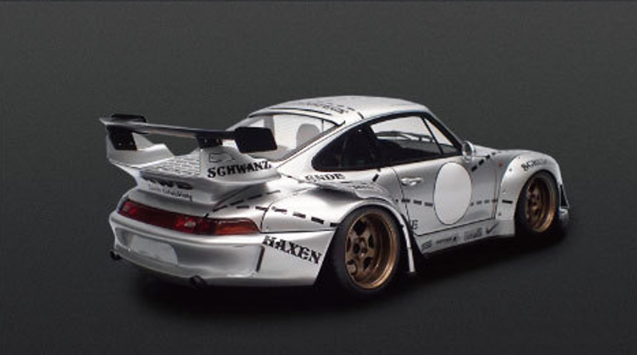  1/43 Ignition Model Porsche RWB 993 Silver Resin Car Model 