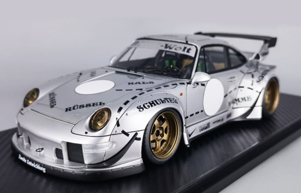  1/43 Ignition Model Porsche RWB 993 Silver Resin Car Model 