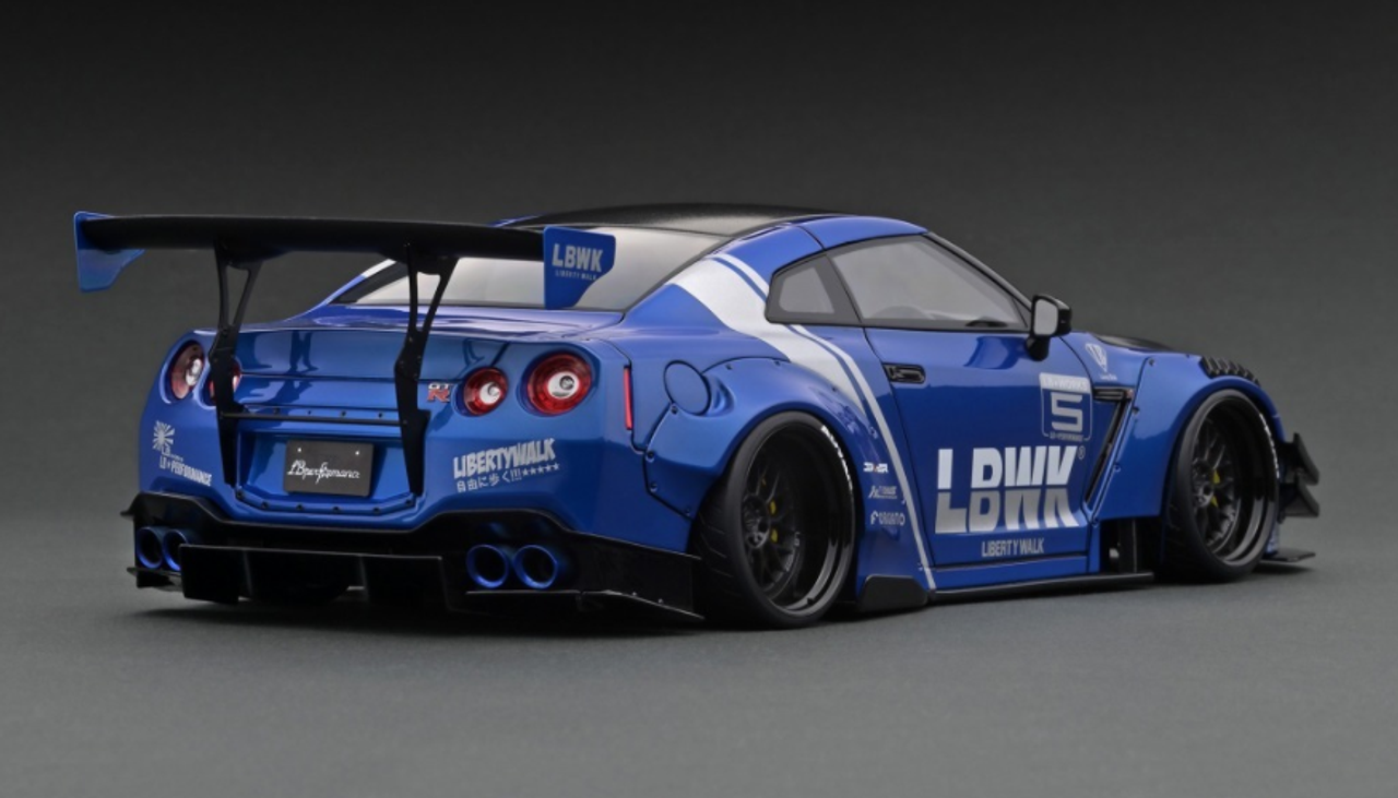 モデルカーLibertyWalk GTR35 type2 blue 1/18