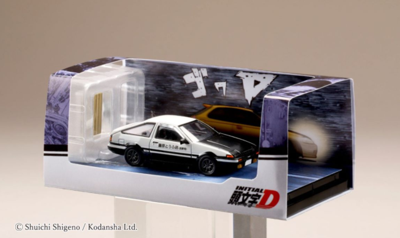  1/64 Hobby Japan Toyota SPRINTER TRUENO GT APEX (AE86) D PROJECT D/ WITH 4A-GE 5 VALVE DISPLAY MODEL