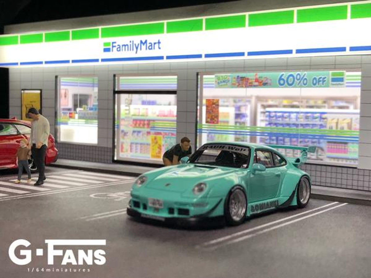 1/64 G-Fans FamilyMart Family Mart Diorama with LED (Car models