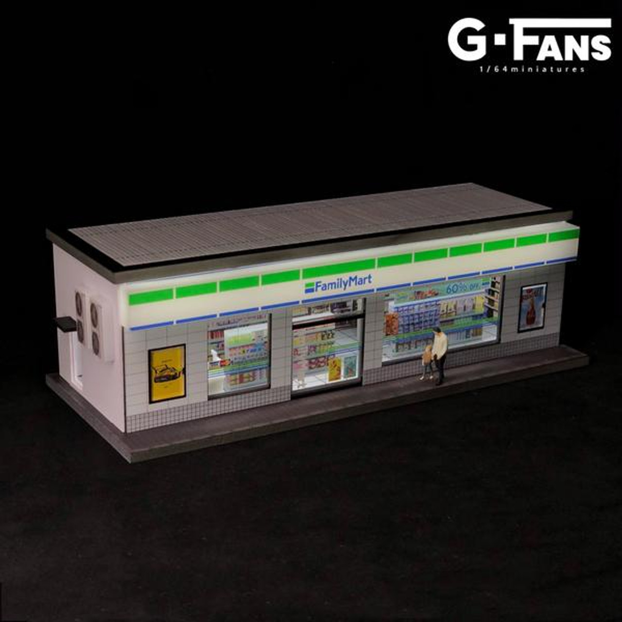 1/64 G-Fans FamilyMart Family Mart Diorama with LED (Car