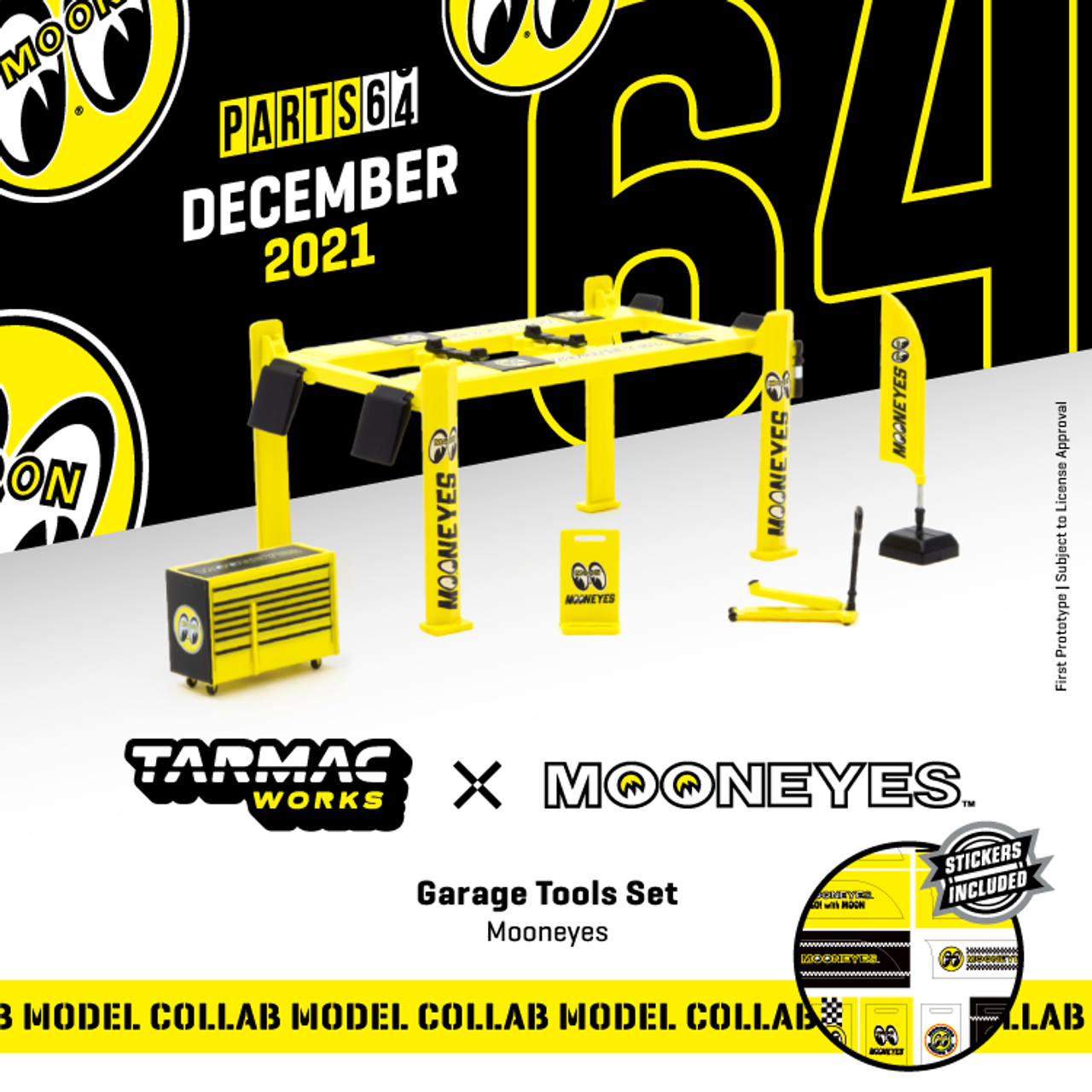 1/64 Tarmac Works Garage Tools Set Mooneyes