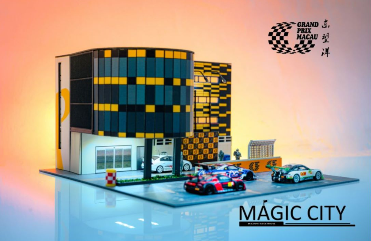 1/64 Magic City Macau Guia Circuit GP Audience Main Building Diorama (Models & Figures NOT included)