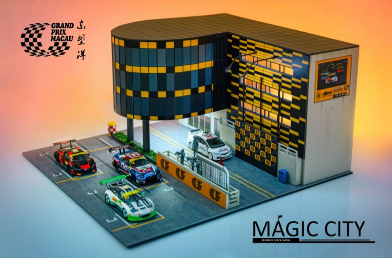 1/64 Magic City Macau Guia Circuit GP Audience Main Building Diorama (Models & Figures NOT included)