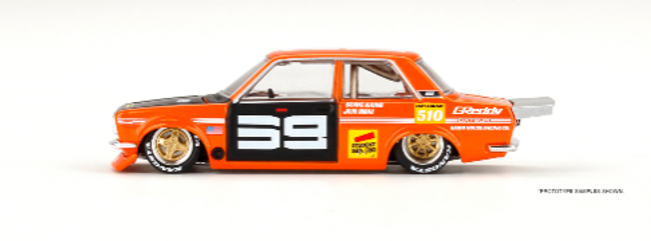 Datsun 510 Pro Street SK510 Orange and Black (Designed by Jun Imai) "Kaido House" Special 1/64 Diecast Model Car by True Scale Miniatures
