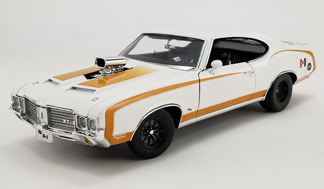 1/18 ACME 1972 Oldsmobile 442 - Hurst - Drag Outlaw White Diecast Car Model