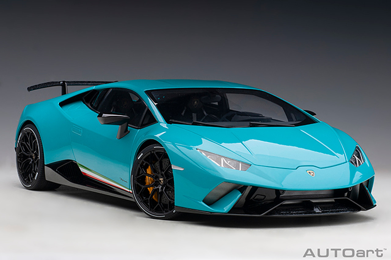 1/12 AUTOart Lamborghini Huracan Performante Performance (Blu Glauco Solid Blue) Car Model