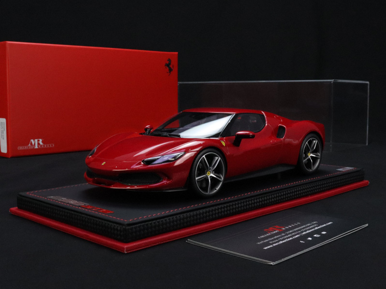 1/18 MR Collection Ferrari 296 GTB (Rosso Imola Red) Resin Car Model Limited