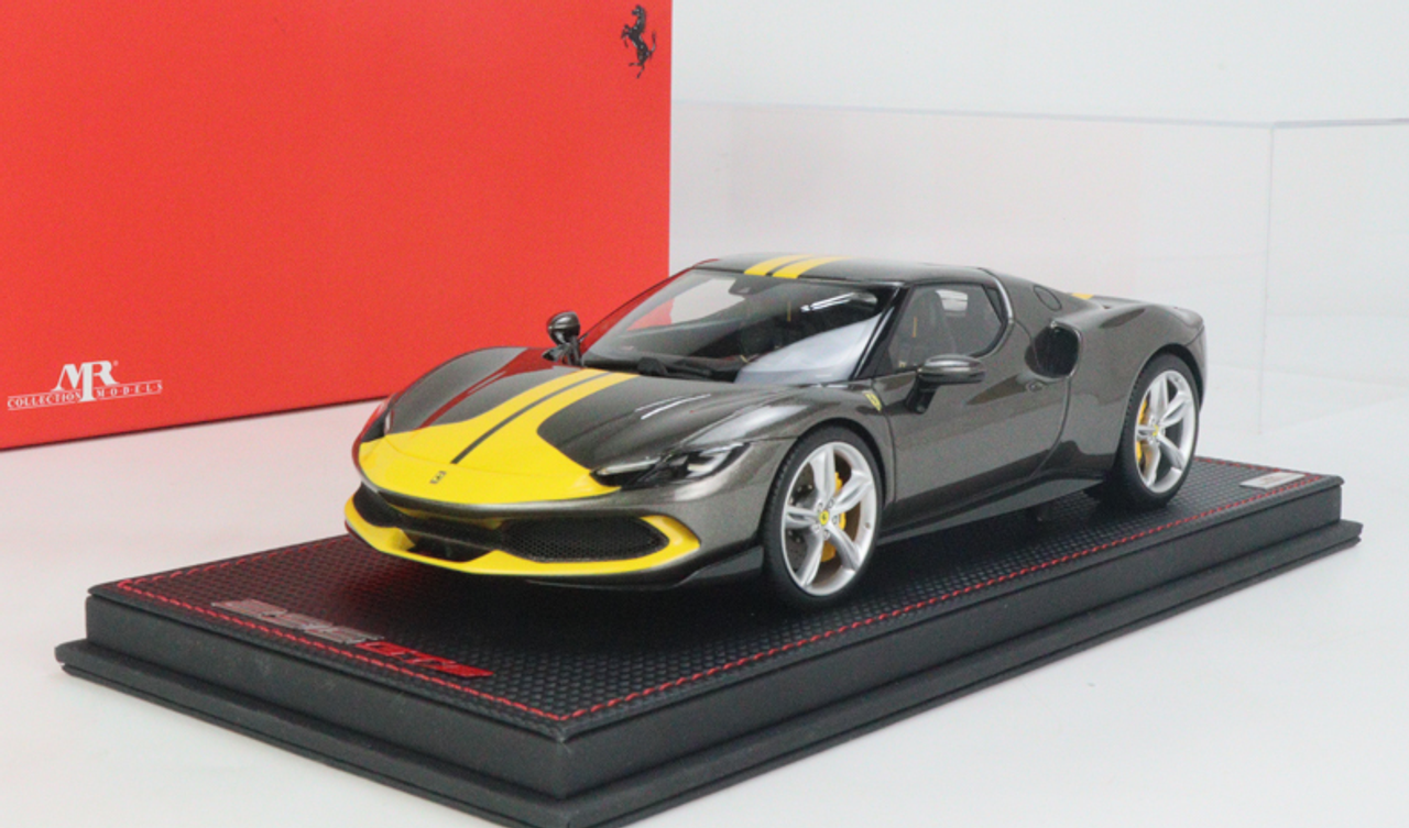 1/18 MR Collection Ferrari 296 GTB (Assetto Fiorano Grey) Resin Car Model Limited