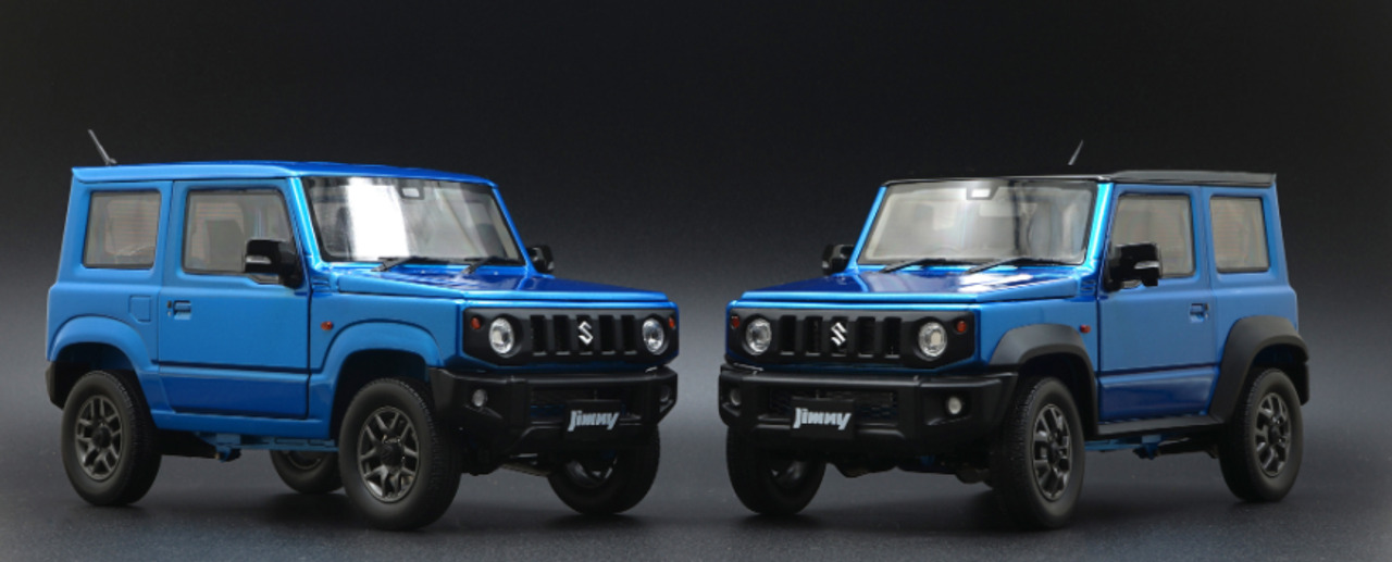  1/18 BM Creations Suzuki Jimny (JB64) Japan Special 660cc Engine Metallic Blue