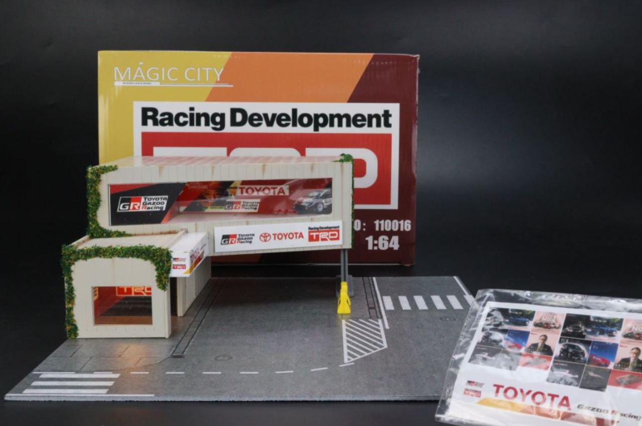 1/64 Magic City Toyota TRD Racing Development Building Diorama (Car models NOT included)