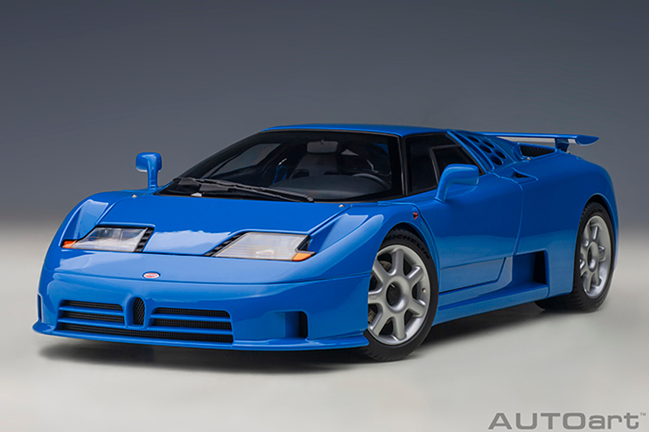 1/18 AUTOart Bugatti EB110 SS Super Sport (French Racing Blue with Silver Wheels) Car Model