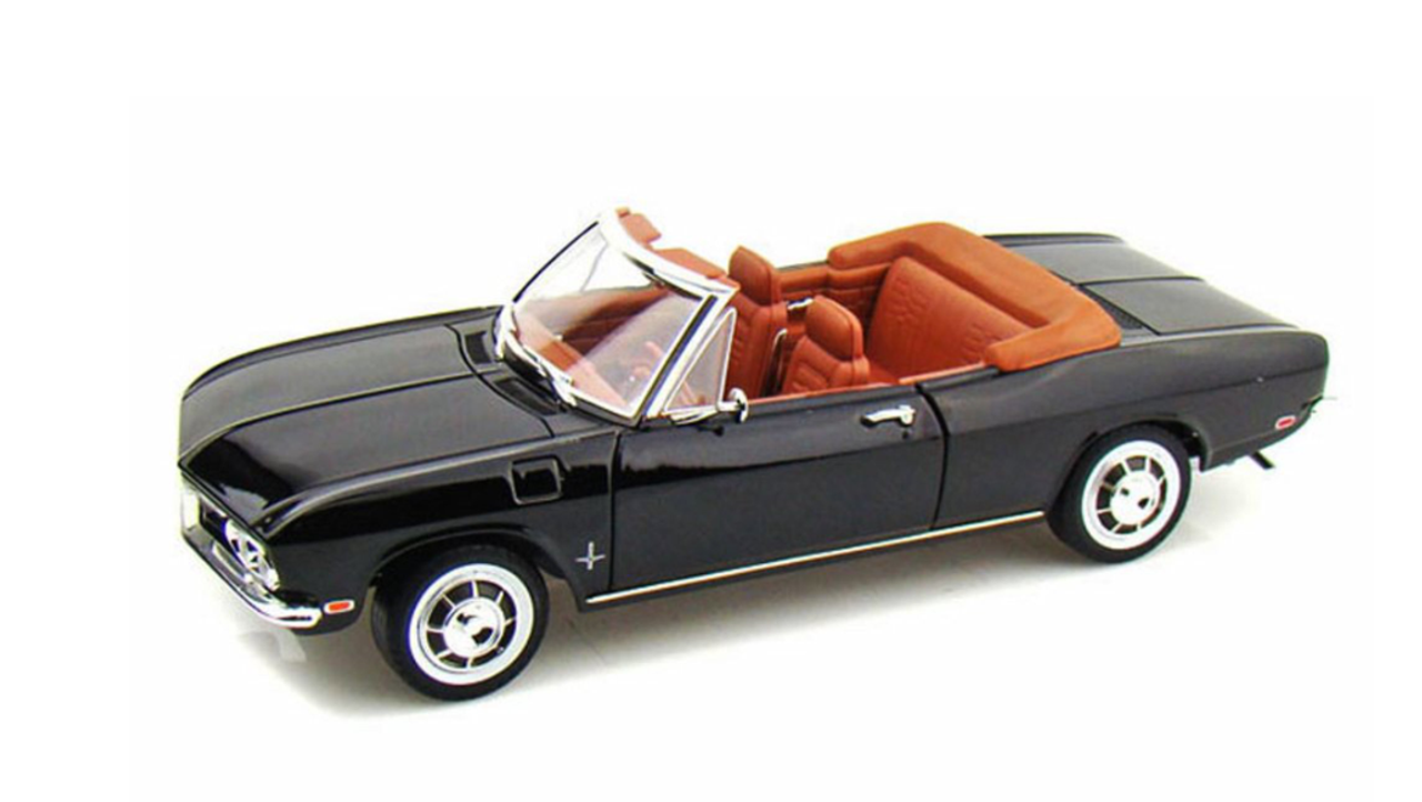 1969 Chevrolet Corvair Monza Black 1/18 Diecast Model Car by Road Signature