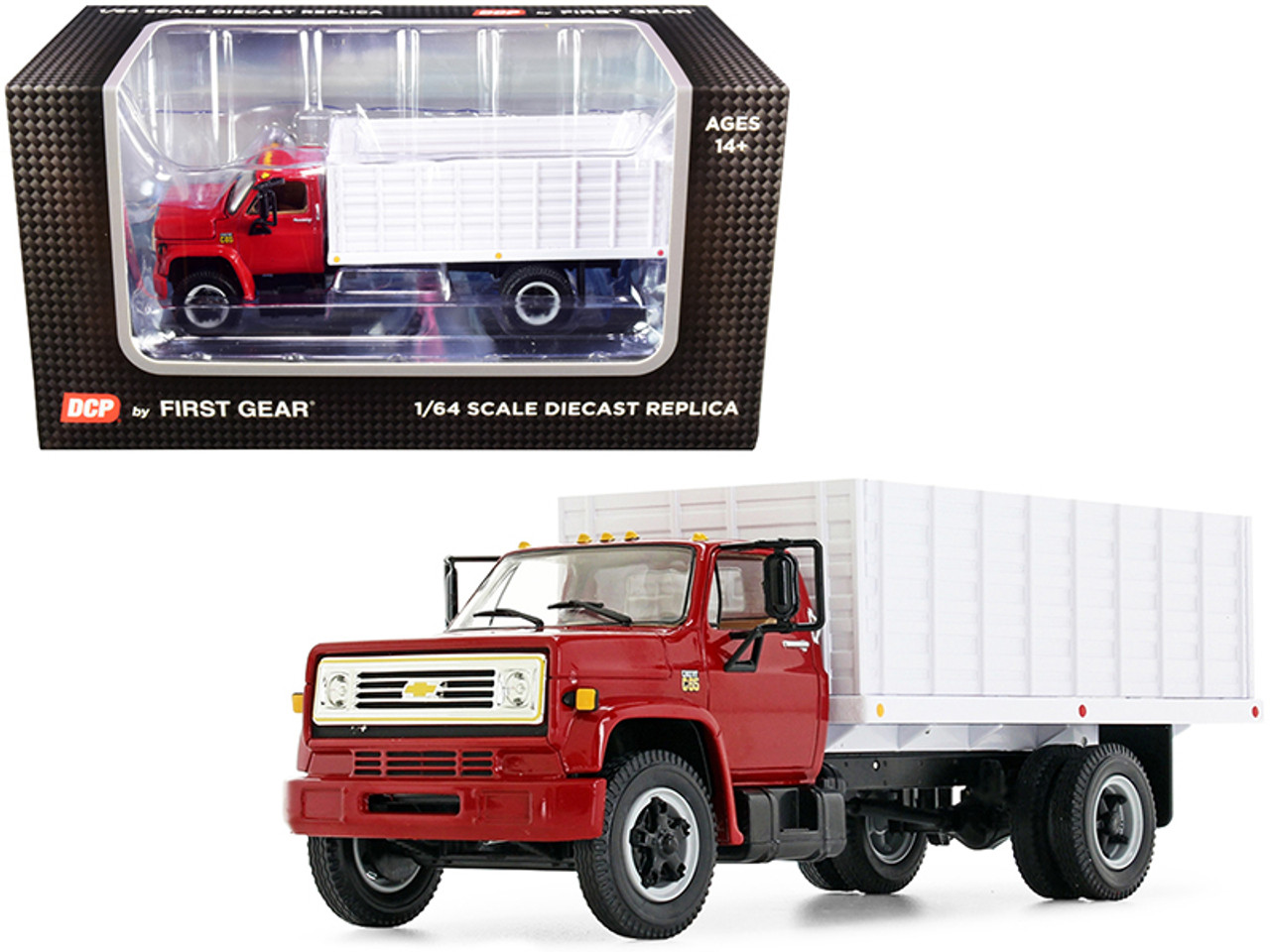 Chevrolet C65 Grain Truck Red and White 1/64 Diecast Model by DCP