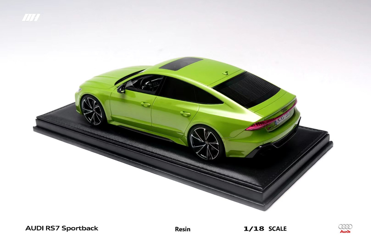 1/18 Motorhelix 2020 Audi RS7 Sportback (Apple Green) Resin Car Model Limited 99 Pieces