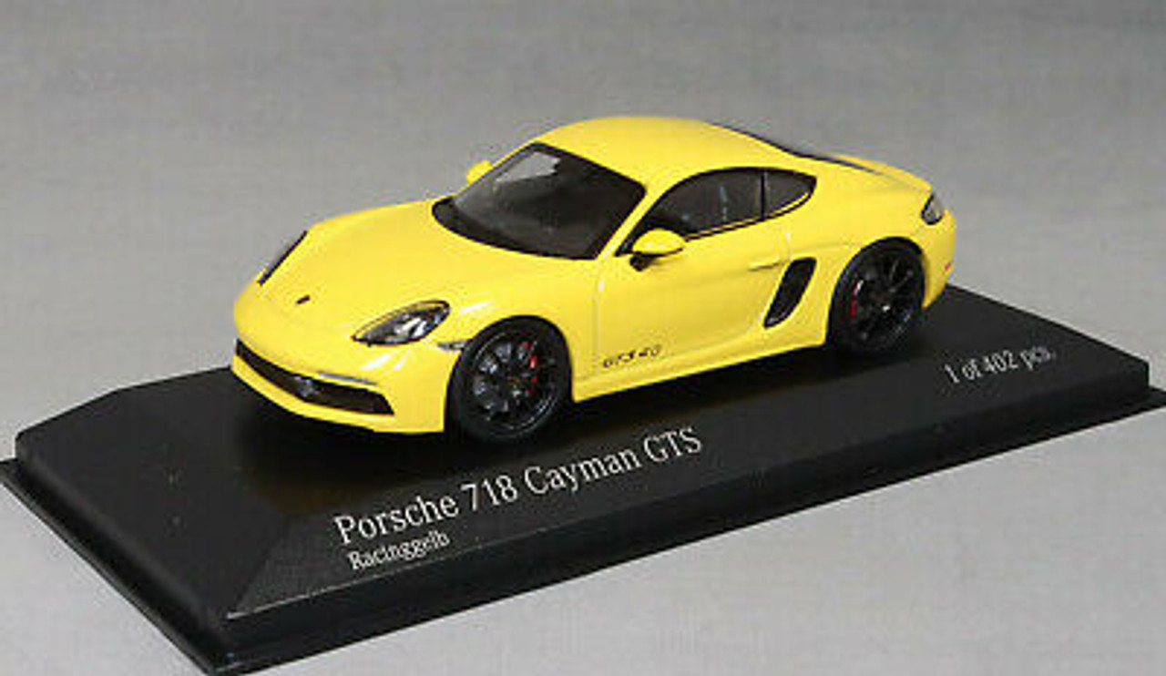 2020 Porsche 718 Cayman GTS 4.0 (982) Yellow Limited Edition to 402 pieces  Worldwide 1/43 Diecast Model Car by Minichamps