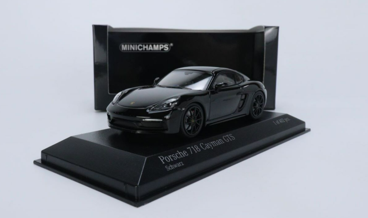  1/43 MINICHAMPS Porsche 718 CAYMAN GTS (982) - 2020 -BLACK Diecast Sealed