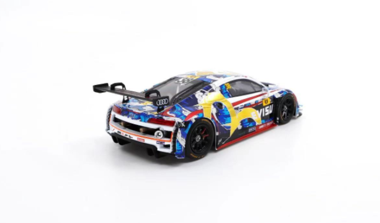 1/43 POPRACE  Audi R8 LMS Macau GT Cup 2020 Audi Sport Asia Team X Works Evisu Racing #38 Marchy Lee with Display Cover and base  Diecast Car Model