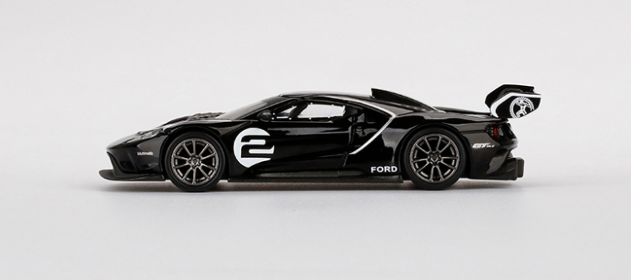Ford GT Mk II #2 Shadow Black with Silver Stripes Limited Edition to 3360 pieces Worldwide 1/64 Diecast Model Car by True Scale Miniatures
