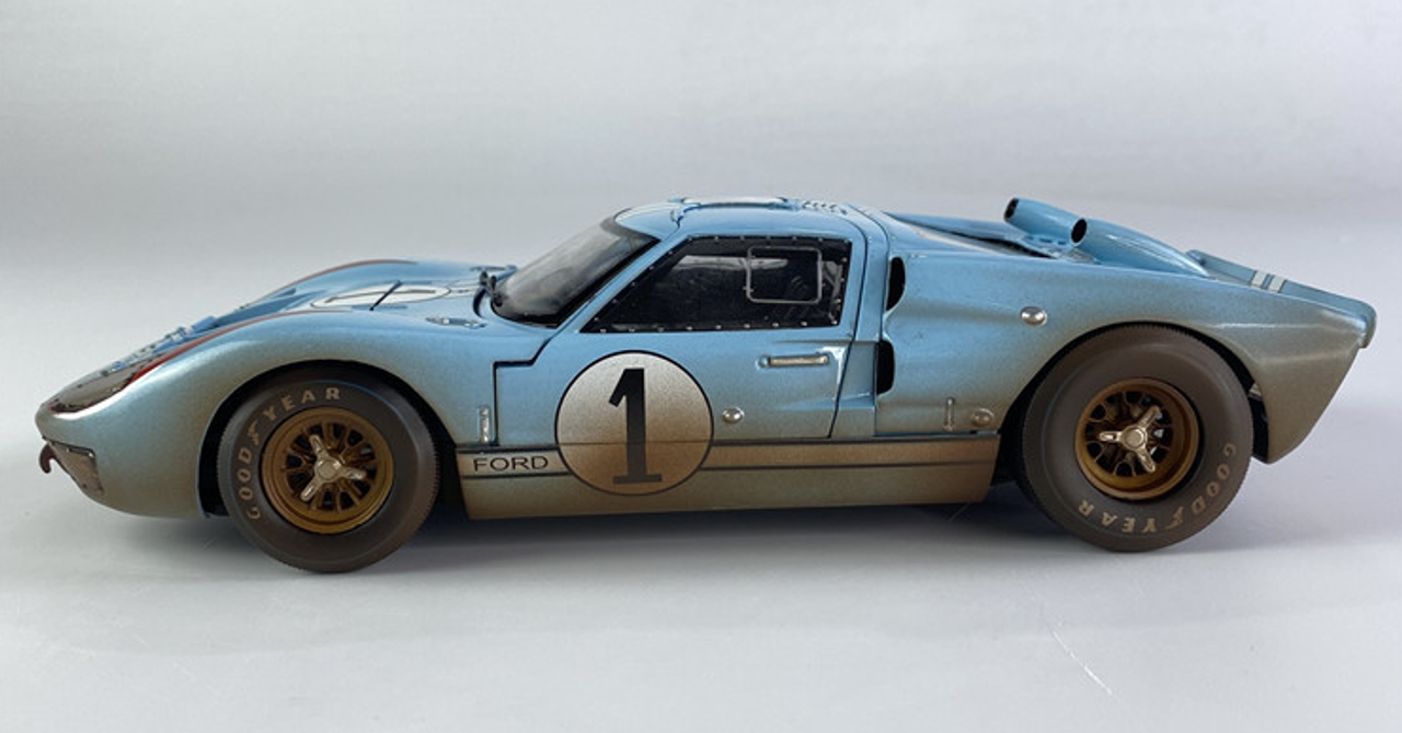 1/18 ACME Ford #1 GT40 MKII 1966 Le Mans Gulf Blue After Race Diecast Car  Model