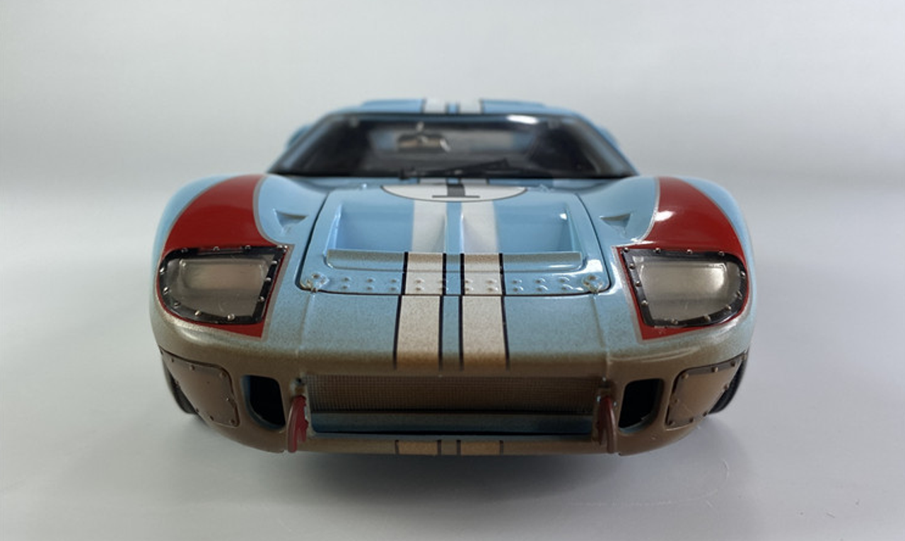 No4 ミニカー1/18箱ありACME 1966 Ford GT-40 MK Ⅱ 1/18 ACME Ford #1 GT40 MKII 1966 Le Mans Gulf Blue After