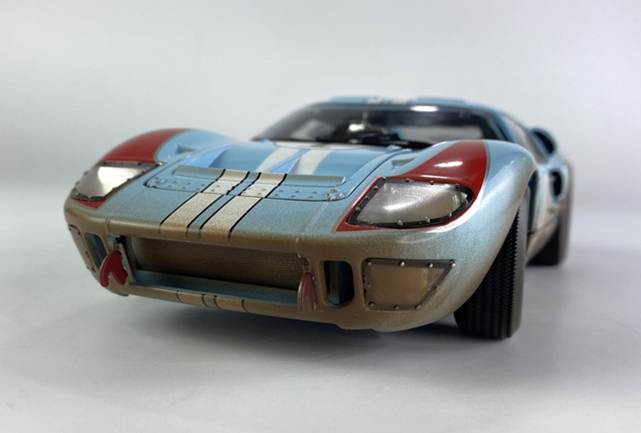 1/18 ACME Ford #1 GT40 MKII 1966 Le Mans Gulf Blue After Race Diecast Car  Model