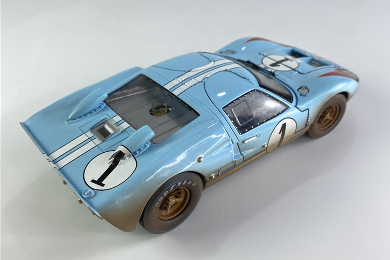 1/18 ACME Ford #1 GT40 MKII 1966 Le Mans Gulf Blue After Race 