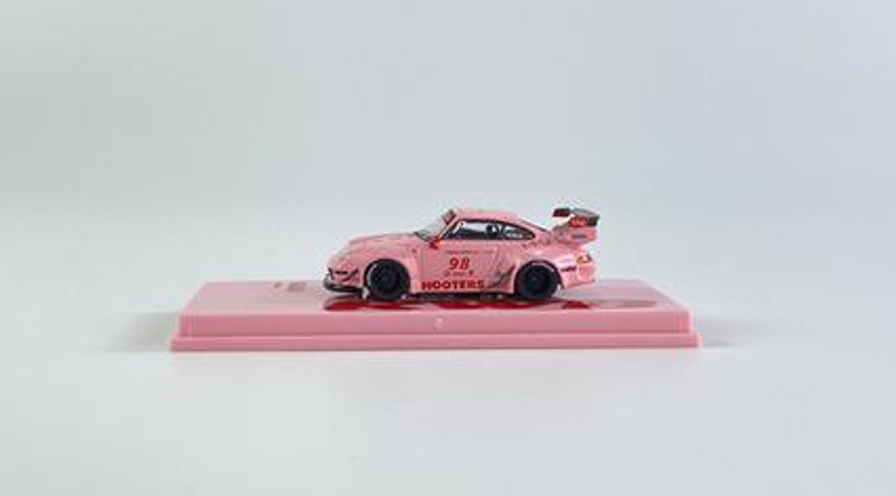 1/64 Tarmac Works RWB Rauh-Welt Theme Racing Pit Garage Diorama with 1/64  Porsche 911 993 RWB Hooters Car Model