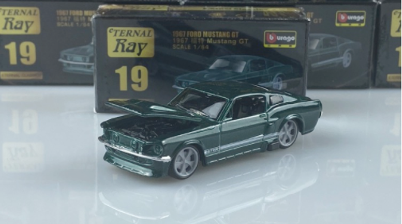  1/64 bburago 1967 Ford Mustang GT Diecast Car Model