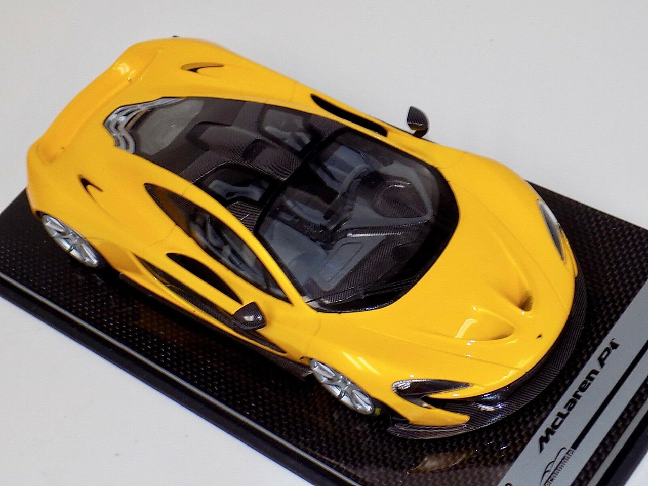 1/18 Tecnomodel McLaren P1 (Gloss Yellow with Silver wheels) with Carbon Base Resin Car Model Limited 01/01
