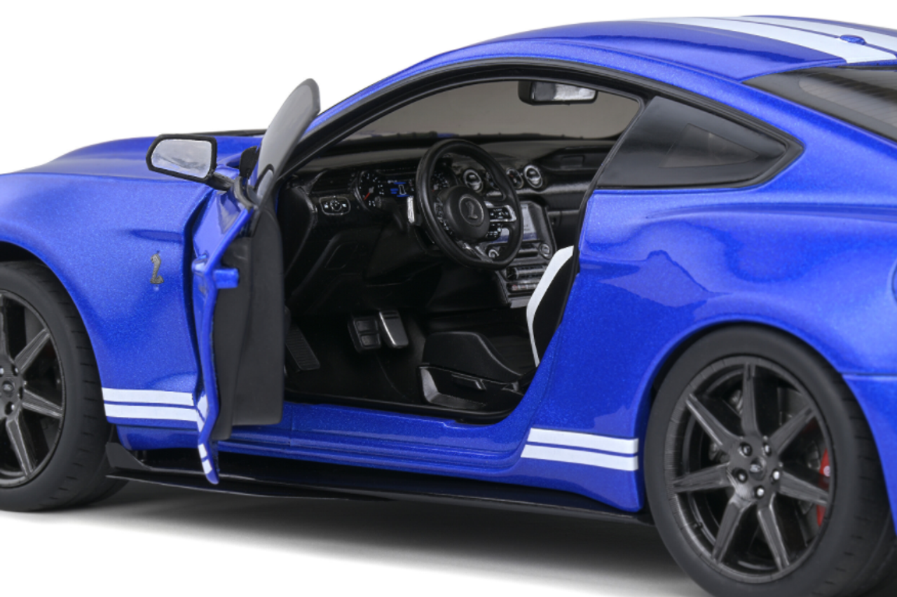 1/18 Solido 2020 Ford Mustang Shelby GT500 Fast Track Ford Performance Blue Diecast Car Model