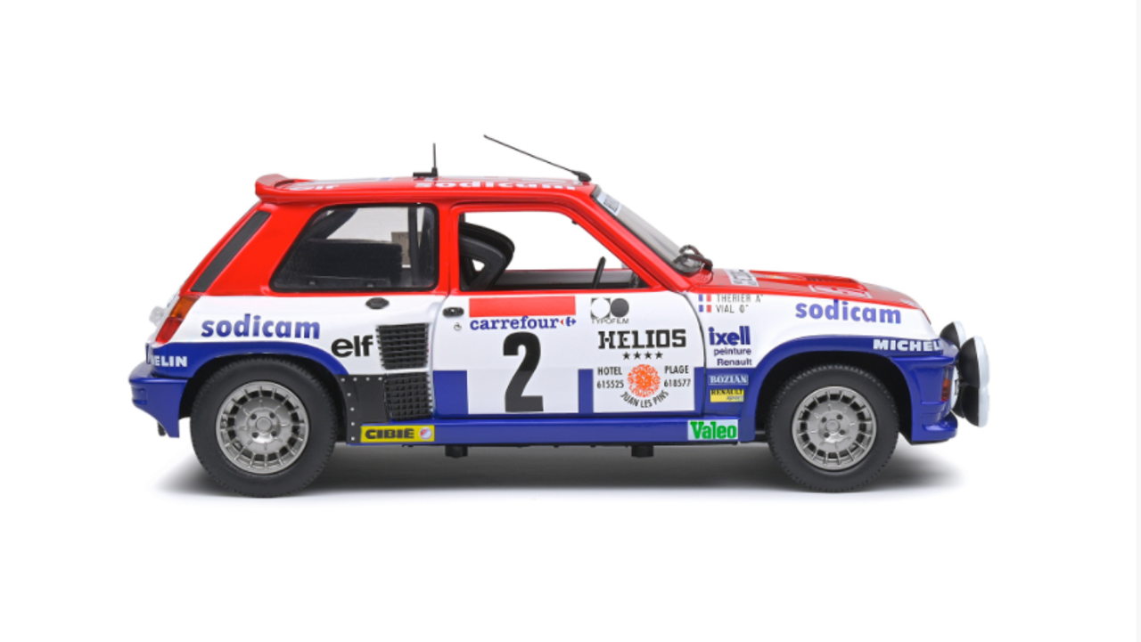  1/18 Solido Renault 5 Turbo Rallye d‘Antibes 1983 Diecast Car Model
