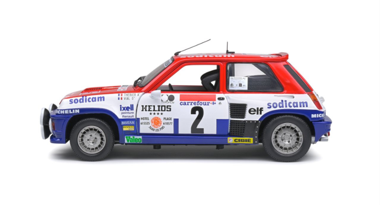 1/18 Solido Renault 5 Turbo Rallye d‘Antibes 1983 Diecast Car Model