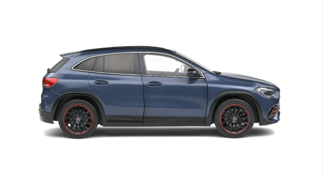  1/18 Solido 2019 Mercedes-Benz GLA (H247) AMG Line Denim Blue Metallic Diecast Car Model