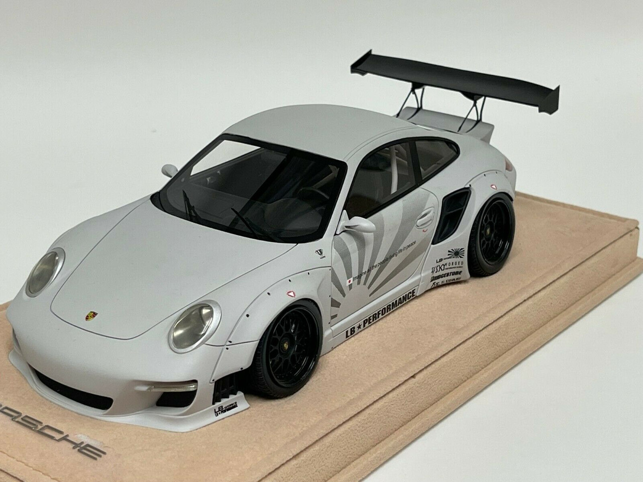 1/18 Porsche 911 997 Liberty Walk LB Performance (Matte Off White) Resin  Car Model