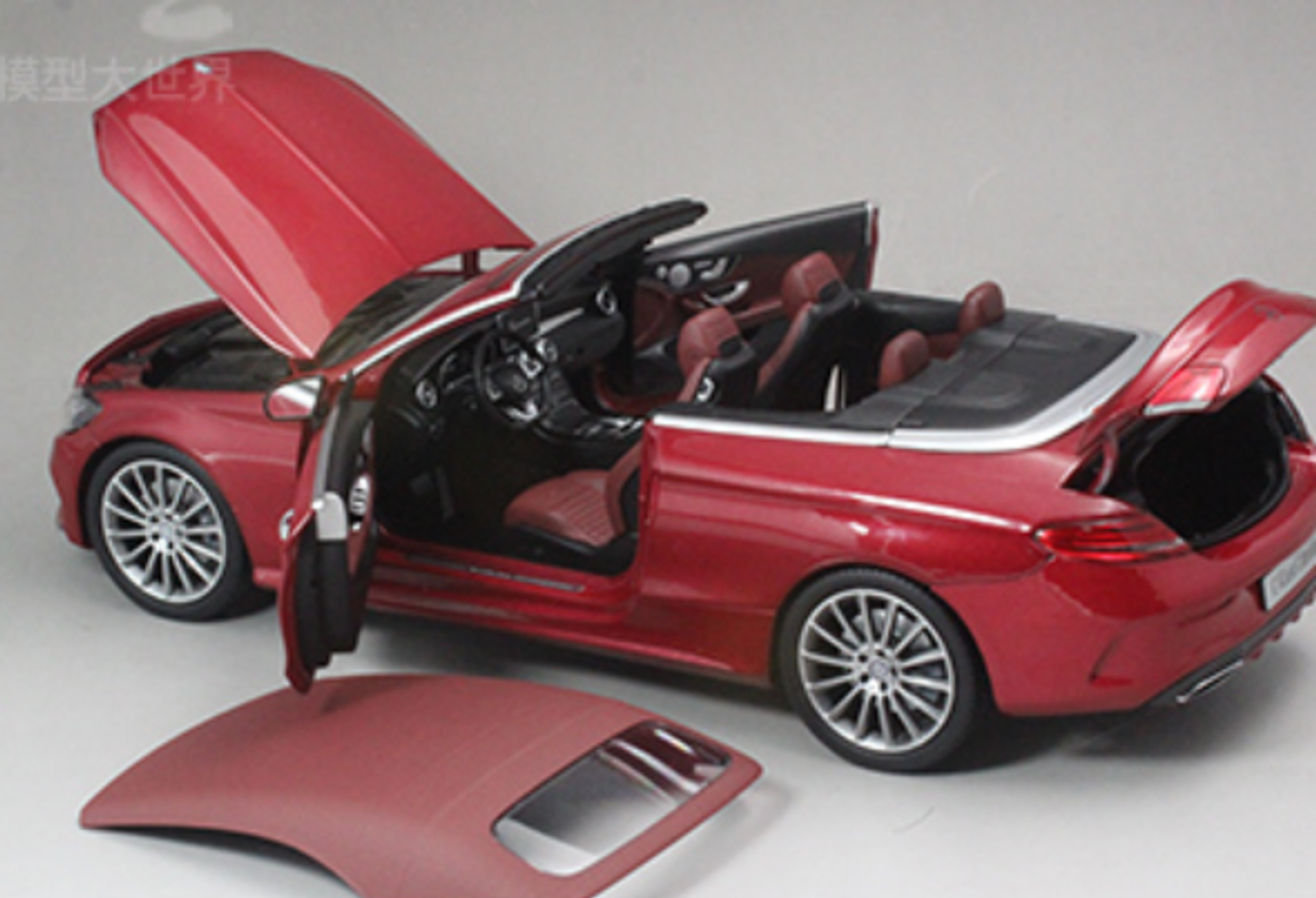 1/18 Dealer Edition Mercedes-Benz C-Class Coupe C-Klasse Cabriolet (Dark Red) Diecast Model