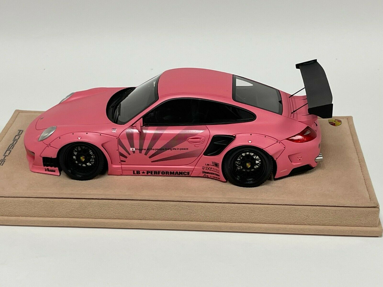 1/18 Porsche 911 997 Liberty Walk LB Performance (Matte Pink with Black Wheels) Resin Car Model