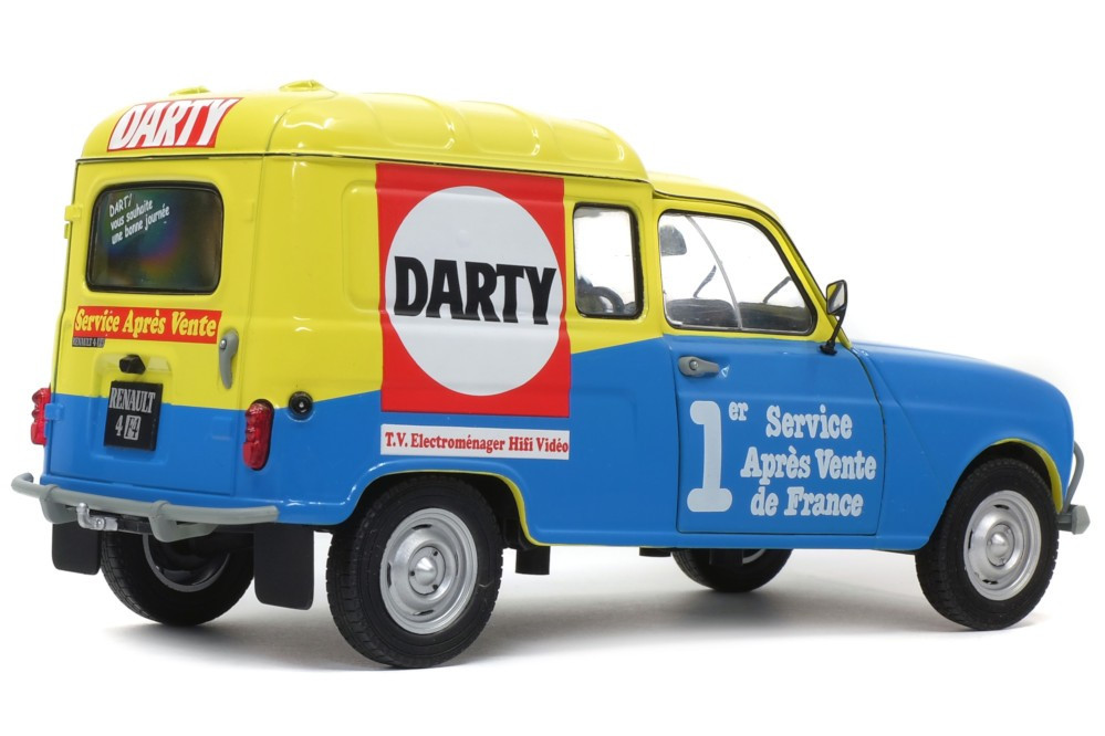 SOLIDO Renault 4 DARTY 1/18 ミニカー 1/18 Solido 1975 Renault 4L F4 Darty Diecast Car Model