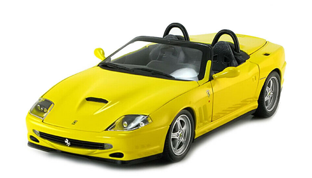 ホットウィールズ社製 1/18 フェラーリ550バルケッタ ピニンファリーナ 1/18 Hotwheels Ferrari 550 Barchetta Pinnifarina (Yellow