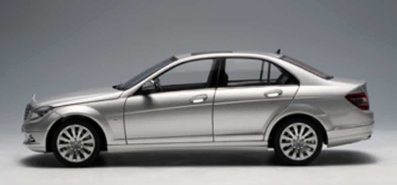 1/18 AUTOart Mercedes-Benz C-Class W204 (2007-2014) Limousine Elegance - Silver Diecast Car Model