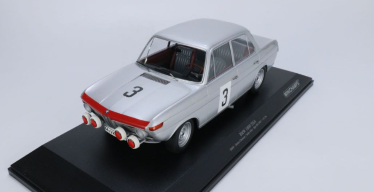 1/18 Minichamps 1965 BMW 1800 TISA #3 24h Spa Dieter Glemser, Jacky Ickx Car Model