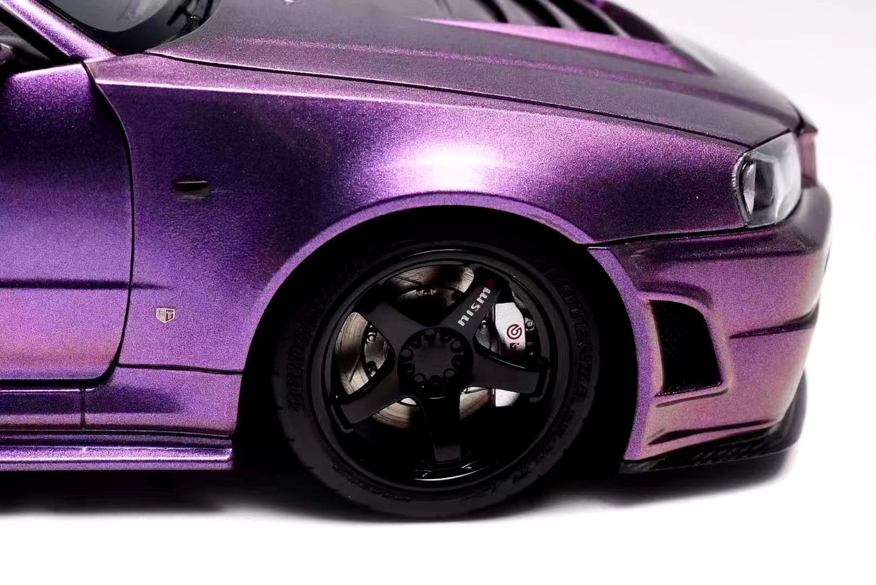 1/18 Motorhelix Nissan Skyline GT-R GTR (R34) Z-Tune (Midnight Purple) Diecast Car Model Limited 599 Pieces