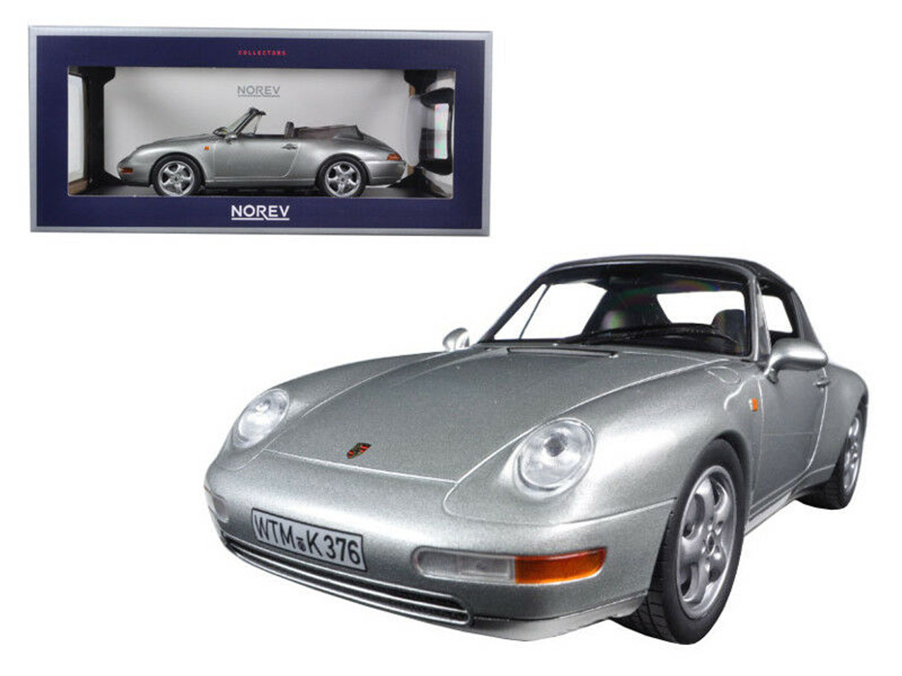 1/18 Norev 1993 Porsche 911 Carrera Cabriolet (Silver
