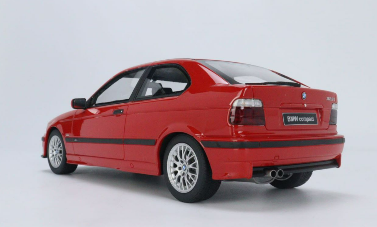 1998 BMW E36 Compact 323 Ti Red Limited Edition to 2000 Pieces Worldwide 1/18 Model Car by Otto Mobile