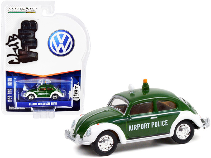 Classic Volkswagen Beetle Green and White 